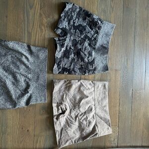 Set of Three Camouflage and Solid Shorts